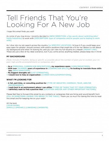 Downloads - Job Search Networking Templates
