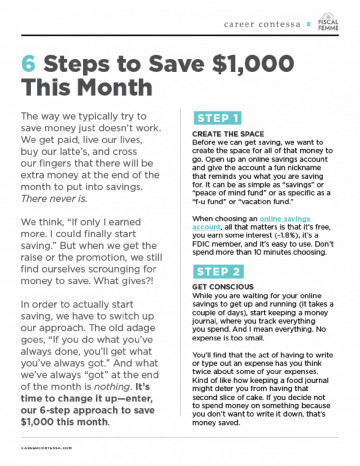 Downloads - 6 Steps to Save $1,000 This Month
