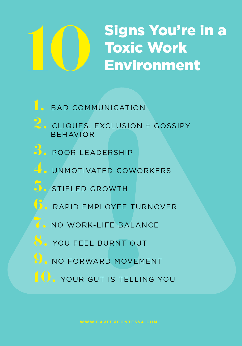 10 Signs of a Toxic Work Environments