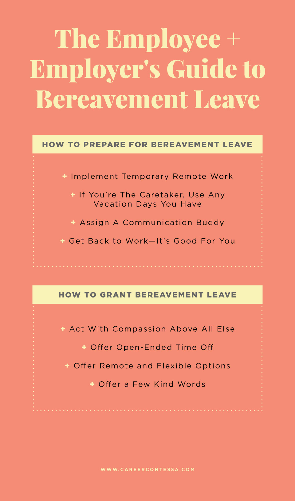 The Employee Employer s Guide To Bereavement Leave Career Contessa