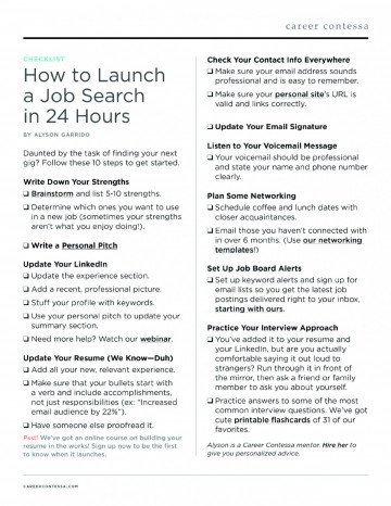Downloads - Find a New Job With This 10-Step Checklist
