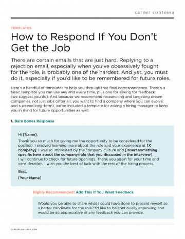 Downloads - The Job Rejection Email Template